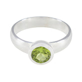 Peridot Solitaire German Silver Green Gems Tiny Fairytale Ring Jewelry