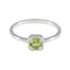 Peridot Solitaire Japanese 925 Sterling Silver Green Gems Delicate Abstract Ring Jewellery