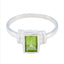 Peridot Solitaire Japanese Sterling Silver Green Gems Whisper thin Glamorous Ring Jewellery