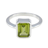Peridot Solitaire Korean 925 Sterling Silver Green Gemstones Whisper thin Artisan Ring Jewellery