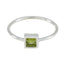Peridot Solitaire American 925 Silver Green Gemstone Elegant Romantic Ring Jewelry