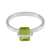 Peridot Solitaire Turkish 925 Silver Green Gemstone Dainty Romantic Ring Jewellery