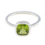 Peridot Solitaire Japanese 92.5 Silver Green Gems Dainty Abstract Ring Jewellery
