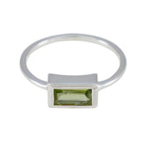 Peridot Solitaire Turkish 92.5 Silver Green Gemstone Delicate Fairytale Ring Jewelry