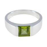 Peridot Solitaire Moroccan 925 Silver Green Gems Tiny Modern Ring Jewelry