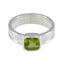 Peridot Solitaire Australian 925 Silver Green Gemstones Mid weight Rope Wire Band Jewelry