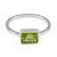 Peridot Solitaire Turkish Silver Green Gemstones Dainty Artisan Ring Jewelry