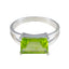 Peridot Solitaire Egyptian 92.5 Silver Green Gemstones Minimal Trendy Ring Jewelry