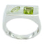 Peridot Toi et Moi Egyptian 925 Sterling Silver Green Gemstones Tiny Trendy Ring Jewelry