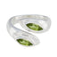 Peridot Toi et Moi French 92.5 Silver Green Gemstones Versatile Abstract Ring Jewellery