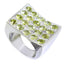 Peridot multiple German Sterling Silver Green Gems Chunky Cocktail Ring Jewellery