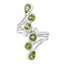 Peridot Hexa Indian Sterling Silver Green Gems Versatile Contemporary Ring Jewelry