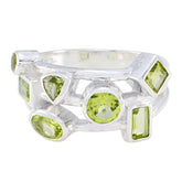 Peridot multiple Moroccan 925 Silver Green Gems Eye catching Modern Ring Jewelry