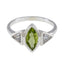 Peridot Trilogy Turkish Sterling Silver Green Gems Whisper thin Glamorous Ring Jewelry