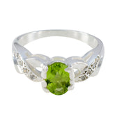 Peridot Halo African 92.5 Silver Green Gems Featherlight Abstract Ring Jewellery