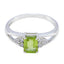 Peridot Halo Turkish 92.5 Silver Green Gemstones Dainty Graceful Ring Jewellery