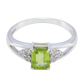 Peridot Halo Turkish 92.5 Silver Green Gemstones Dainty Graceful Ring Jewellery