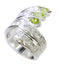 Peridot Halo Spanish 92.5 Silver Green Gemstone Chunky Heritage Ring Jewelry
