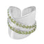 Peridot multiple Moroccan 92.5 Silver Green Gemstones Eye catching Art Deco Ring Jewellery