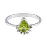 Peridot Halo Turkish Sterling Silver Green Gemstone Delicate Fairytale Ring Jewellery