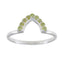 Peridot multiple Korean Sterling Silver Green Gemstone Elegant crown Ring Jewellery