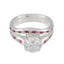 Pink CZ Halo Russian Silver Pink Gemstone Tiny Artisan Ring Jewellery