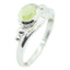 Prehnite Solitaire Korean Silver Green Gems Delicate Romantic Ring Jewelry