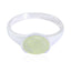 Prehnite Solitaire Turkish Sterling Silver Green Gemstones Dainty Abstract Ring Jewelry