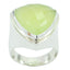 Prehnite Solitaire Egyptian 925 Silver Green Gemstones Chunky Cocktail Ring Jewelry