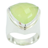 Prehnite Solitaire Egyptian 925 Silver Green Gemstones Chunky Cocktail Ring Jewelry