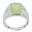 Prehnite Solitaire Indian Sterling Silver Green Gems Versatile Signet Ring Jewellery