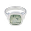 Prehnite Solitaire Russian 92.5 Silver Green Gems Eye catching Signet Ring Jewelry