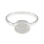 Rainbow Moonstone Solitaire American 92.5 Silver White Gems Dainty Trendy Ring Jewelry