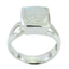 Rainbow Moonstone Solitaire German 92.5 Silver White Gemstones Mid weight Boho Ring Jewelry