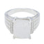 Rainbow Moonstone Solitaire Moroccan 925 Silver White Gemstones Eye catching Abstract Ring Jewellery