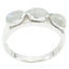 Rainbow Moonstone Trilogy American 925 Silver White Gemstone Dainty Sophisticated Ring Jewellery