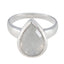 Rainbow Moonstone Solitaire Egyptian 925 Sterling Silver White Gems Minimal valentine Ring Jewelry