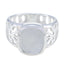 Rainbow Moonstone Solitaire Italian Silver White Gemstone Minimal Filigree Ring Jewellery