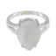 Rainbow Moonstone Solitaire African Silver White Gemstones Eye catching Love Ring Jewellery