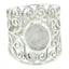 Rainbow Moonstone Solitaire Mexican 92.5 Silver White Gemstone Eye catching Filigree Ring Jewellery