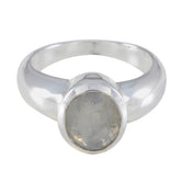 Rainbow Moonstone Solitaire African Silver White Gems Mid weight Romantic Ring Jewellery