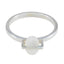 Rainbow Moonstone Solitaire American 925 Silver White Gemstones Delicate Glamorous Ring Jewellery