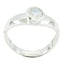 Rainbow Moonstone Solitaire Turkish Sterling Silver White Gems Whisper thin Glamorous Ring Jewellery