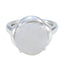 Rainbow Moonstone Solitaire Moroccan Silver White Gems Minimal Graceful Ring Jewellery