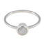 Rainbow Moonstone Solitaire American 925 Sterling Silver White Gemstones Elegant Sophisticated Ring Jewellery
