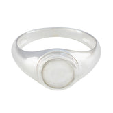 Rainbow Moonstone Solitaire Egyptian 925 Silver White Gems Slim Trendy Ring Jewellery