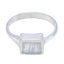Rainbow Moonstone Solitaire Indian 925 Silver White Gemstone Featherlight Luxurious Ring Jewelry