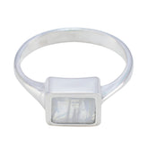 Rainbow Moonstone Solitaire Indian 925 Silver White Gemstone Featherlight Luxurious Ring Jewelry