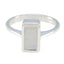 Rainbow Moonstone Solitaire German 92.5 Silver White Gemstone Slim Trendy Ring Jewelry