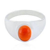 Red onyx Solitaire African 925 Silver Red Gemstones Tiny Trendy Ring Jewelry